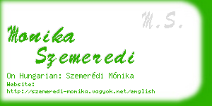 monika szemeredi business card