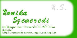 monika szemeredi business card